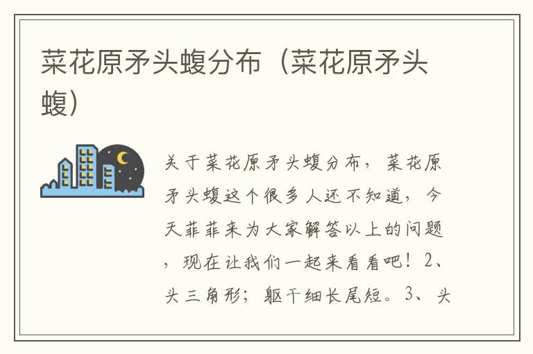 菜花原矛头蝮分布（菜花原矛头蝮）